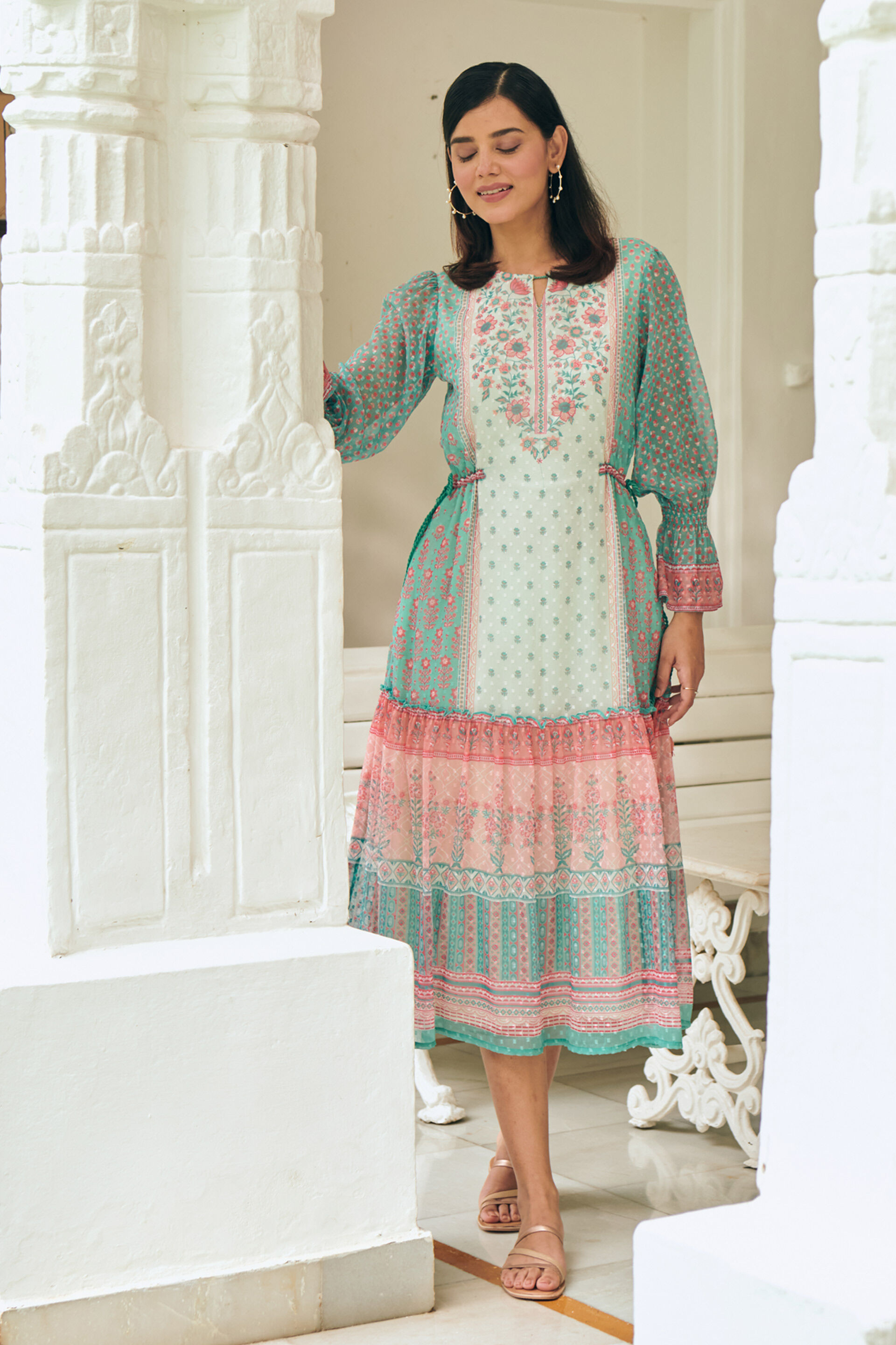 Long flared cheap gowns online